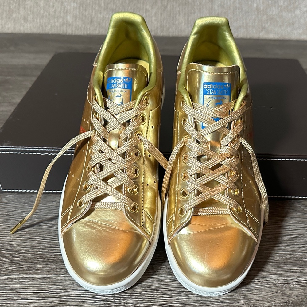 Adidas Stan Smith Gold Shoes